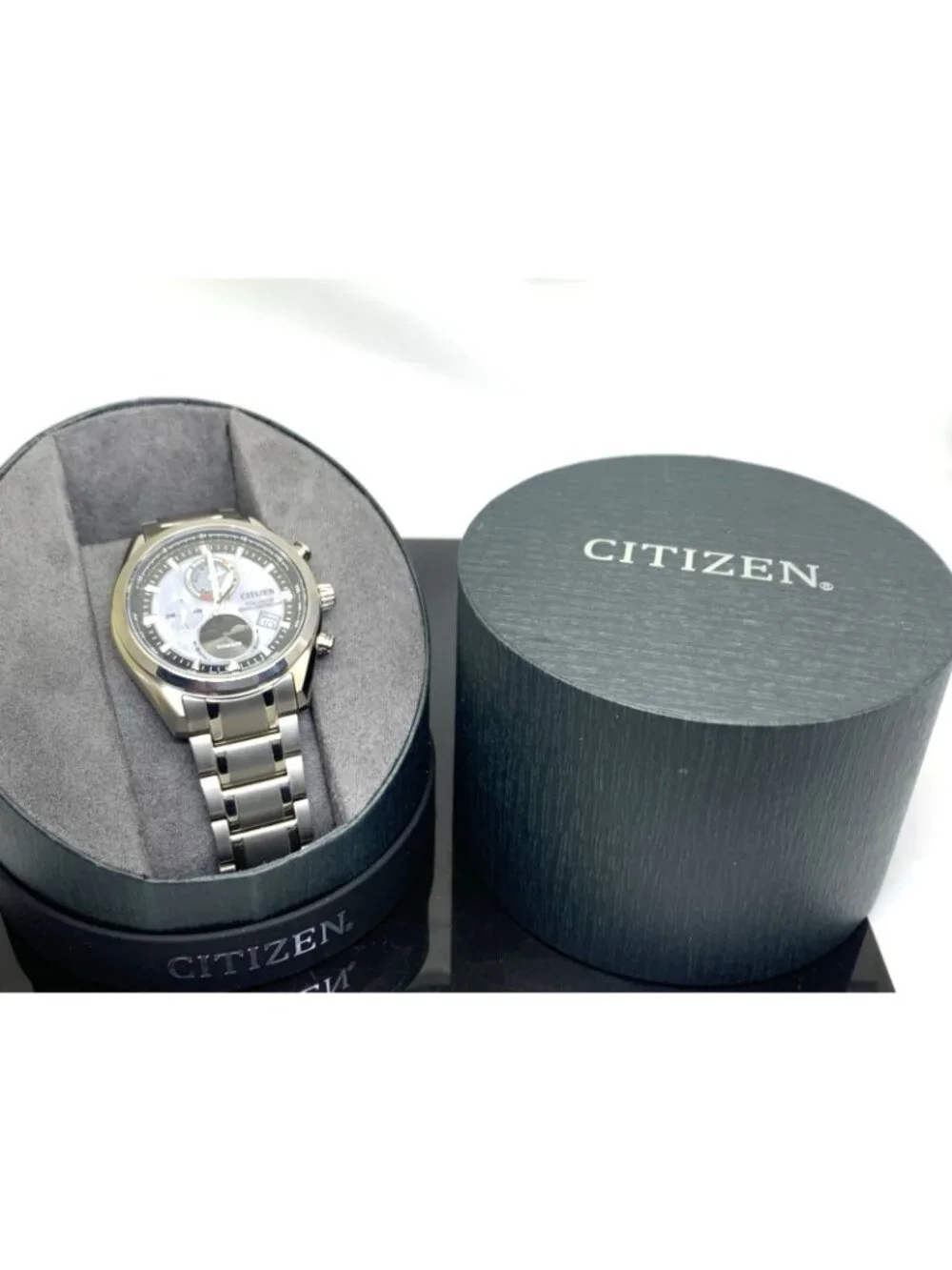 Citizen Tsuki-Yomi A-T Men's Watch BY1010-57H Eco Drive Moonphase Titanium 43mm